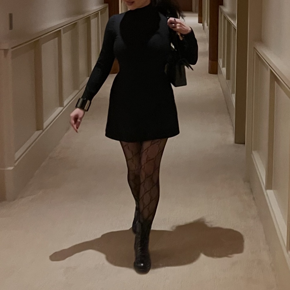 Reformation Maya Black Mini Dress, XS